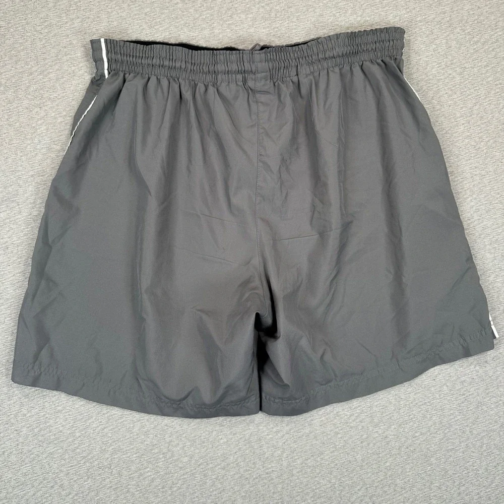 Y2K Nike Training Shorts Mens M Grey Athletic Running Gym Pull-On Elastic Waist